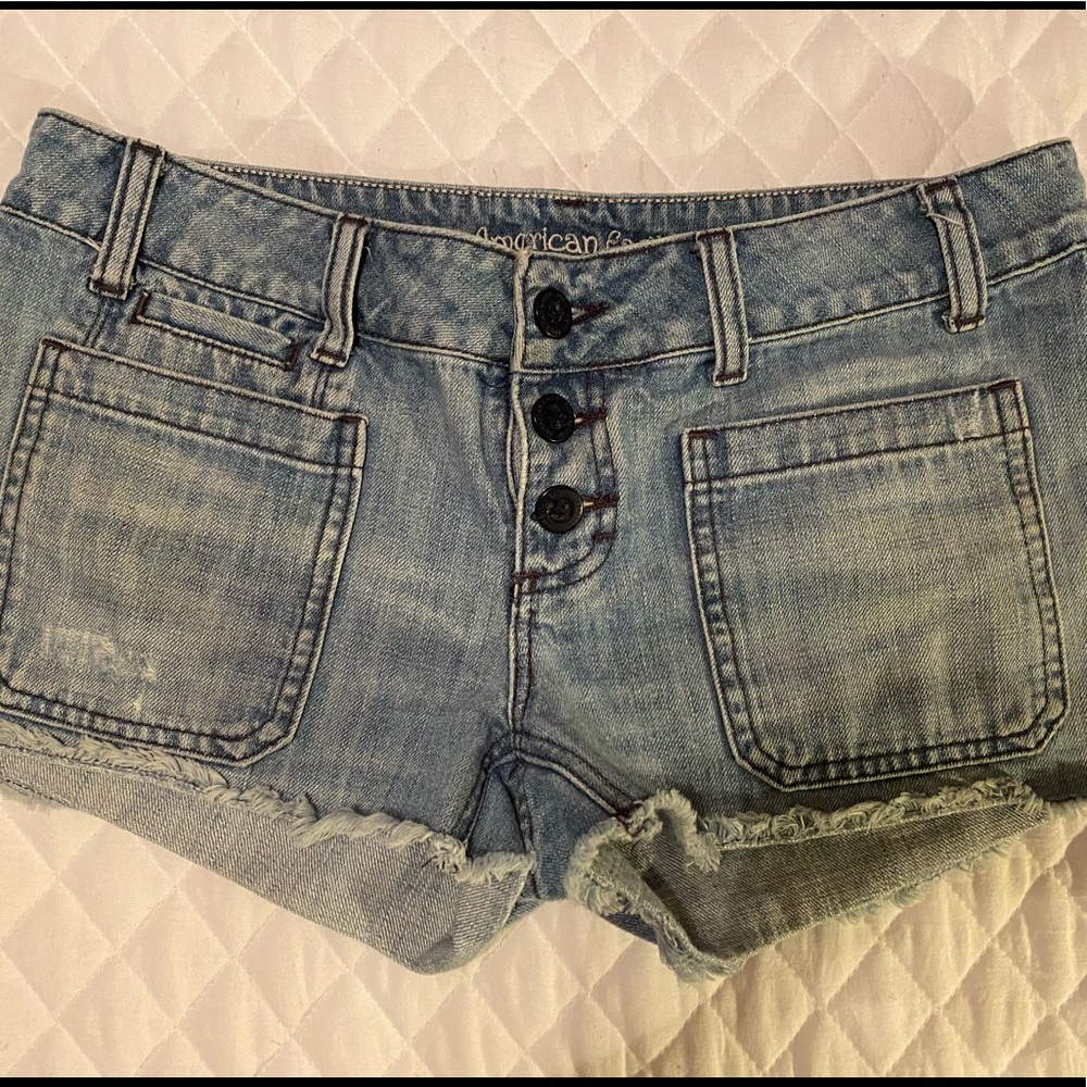 AEO Distressed Denim Shorts
